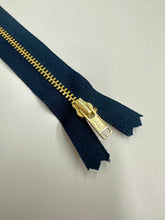 Load image into Gallery viewer, YKK® #4 Brass c/e NAVY (560) DA Slider