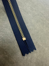 Load image into Gallery viewer, YKK® #4 Brass c/e Navy (560) Semi-Auto Pull