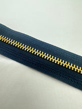 Load image into Gallery viewer, YKK® #5 Brass c/e Navy (560) DA Slider