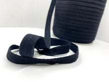 Load image into Gallery viewer, 1/4" Black Twill Tape