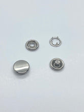 Load image into Gallery viewer, 16L Silver Cap Snap Button Set