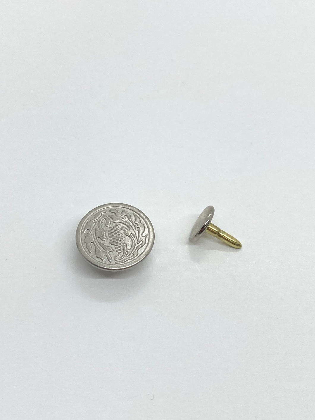 Dull Nickel Olive Tack Button (27 L)