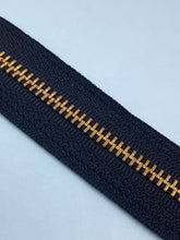 Load image into Gallery viewer, YKK® #5 Brass c/e Black (580) Semi-Auto Pull