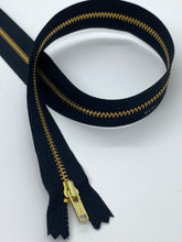 Load image into Gallery viewer, YKK® #4 Brass c/e Black (580) DA Slider