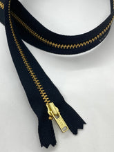 Load image into Gallery viewer, YKK® #4 Brass c/e Black (580) DA Slider