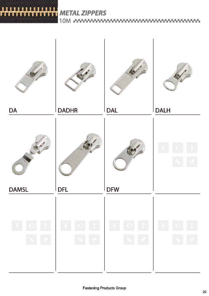 YKK® ORIGINAL SLIDERS #3, #5, #7 or #10 Automatic lock made in USA
