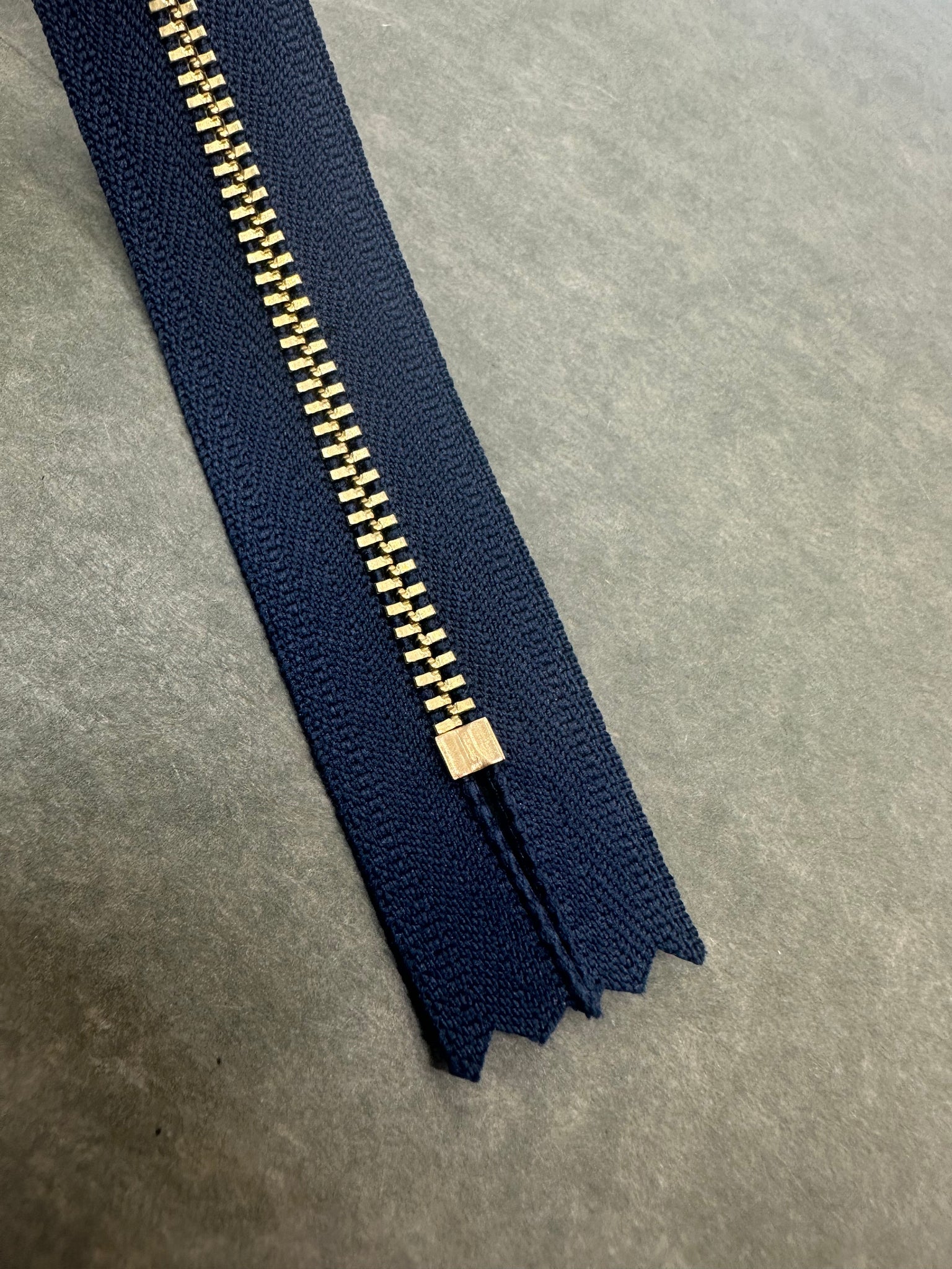 YKK metal zippers with antique brass finish and DHR Wire style YKK metal zippers with antique brass finish and DHR Wire style