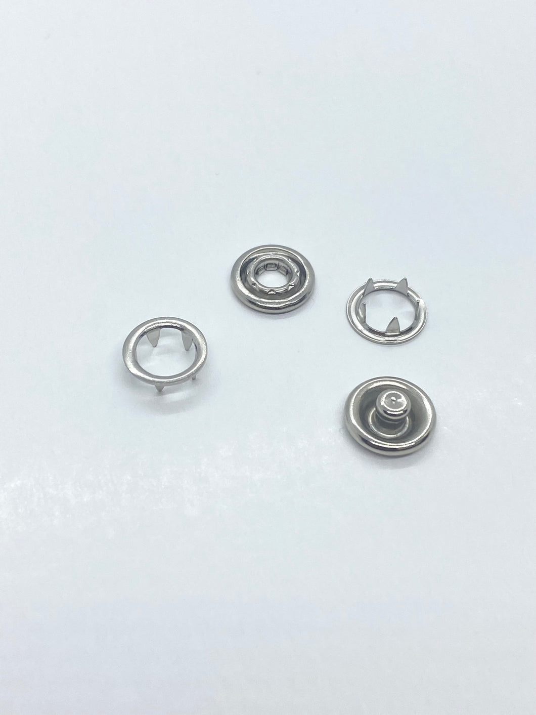 16L Silver O-Ring Snap Button Set