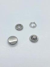 Load image into Gallery viewer, 16L Silver Cap Snap Button Set
