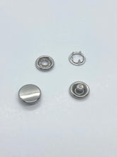 Load image into Gallery viewer, 16L Silver O-Ring Snap Button Set
