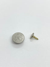 Load image into Gallery viewer, Dull Nickel Olive Tack Button (27 L)
