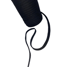 Load image into Gallery viewer, 1/4&quot; Black Flat Cotton Cord
