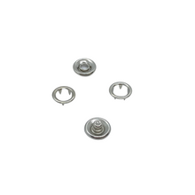 Load image into Gallery viewer, 18L Silver O-Ring Snap Button Set
