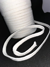 Load image into Gallery viewer, 1/4&quot; Black Flat Cotton Cord
